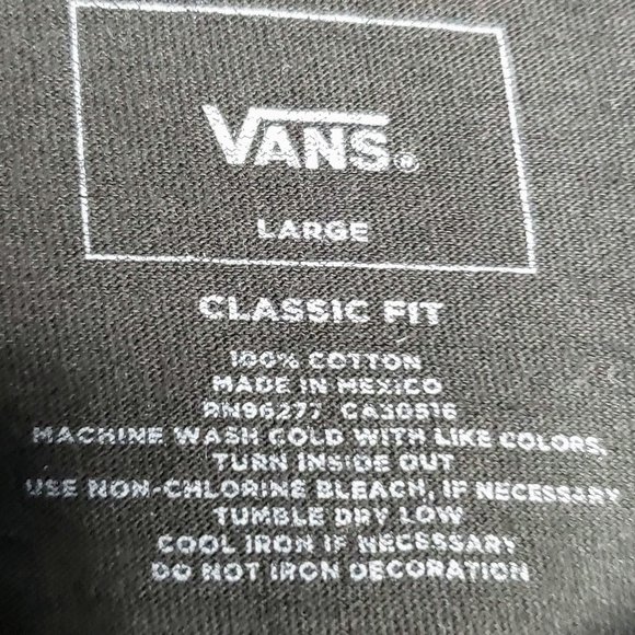 Vans Long Sleeve Checkered Flame Graphic Shirt L - Picture 4 of 5